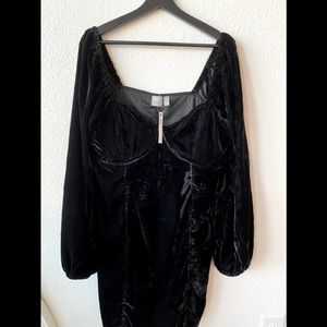 ASOS DESIGN velvet cupped sweetheart mini dress